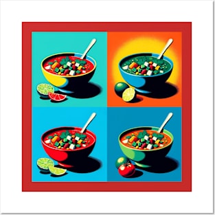 Vibrant Pop Menudo Art - Mexican Cuisine Posters and Art